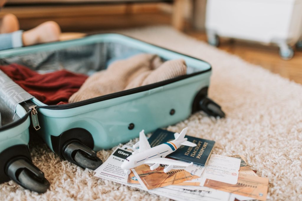 a suitcase full of clothes