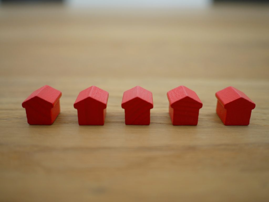 a group of red cubes